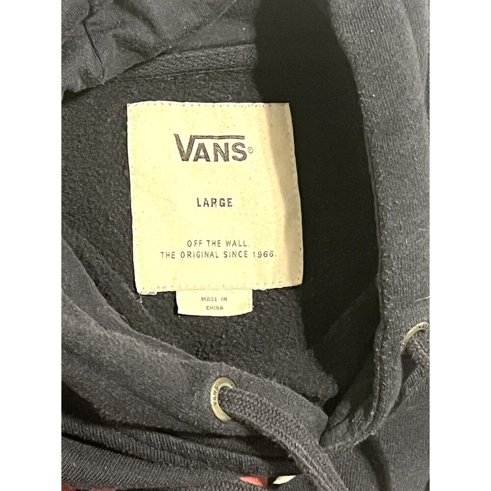 Vans Mens Skateboard Hoodie Sz L Blue White Red CA NY Off The Wall Stripes LRG - Picture 5 of 8